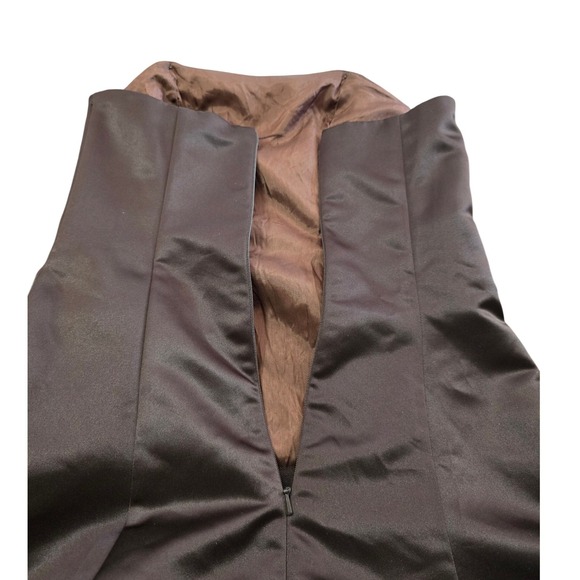 Jessica McClintock for Gunne Sax Satin Criss Cross Mini Formal Dress Sz 4 - Picture 6 of 12